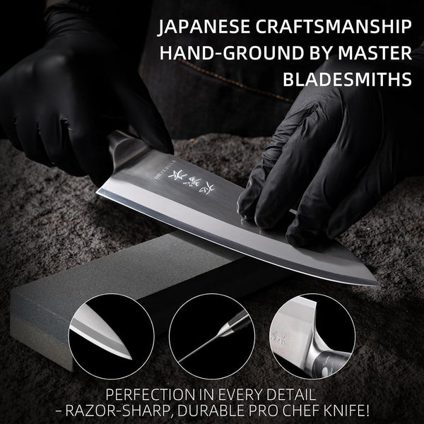 High‑Nitrogen Steel Chef Knife, 8 Inch Handmade Ultra Sharp Kitchen Knife5
