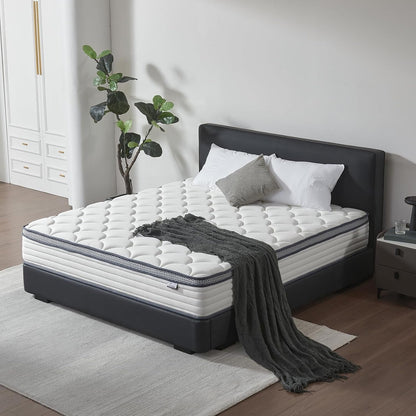 Full Size Mattress - 12 Inch Hybrid Mattress in a Box, Individual Pocket Springs, Medium Firm, Pressure Relief, Breathable Comfort and Durable2