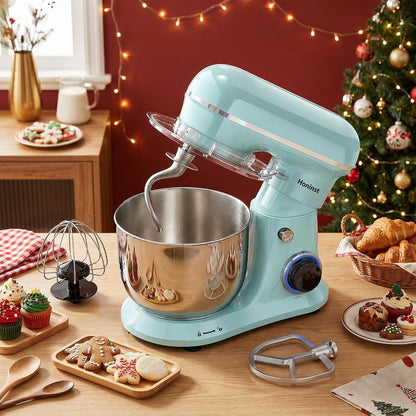 4QT Electric Stand Mixer, 10-Speed Tilt-Head Compact Kitchen Mixer | Multiple Stylish Colors | Food Mixer with Dough Hook & Beater & Whisk | for Cake & Bread | Dishwasher-Safe | Blue7