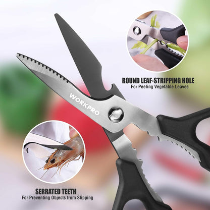 Kitchen Scissors, All Purpose Kitchen Shears Titanium Coated8