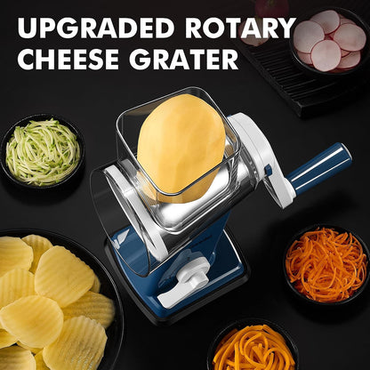 Upgraded Rotary Cheese Grater Hand Crank, Vegetable Shredder Slicer7