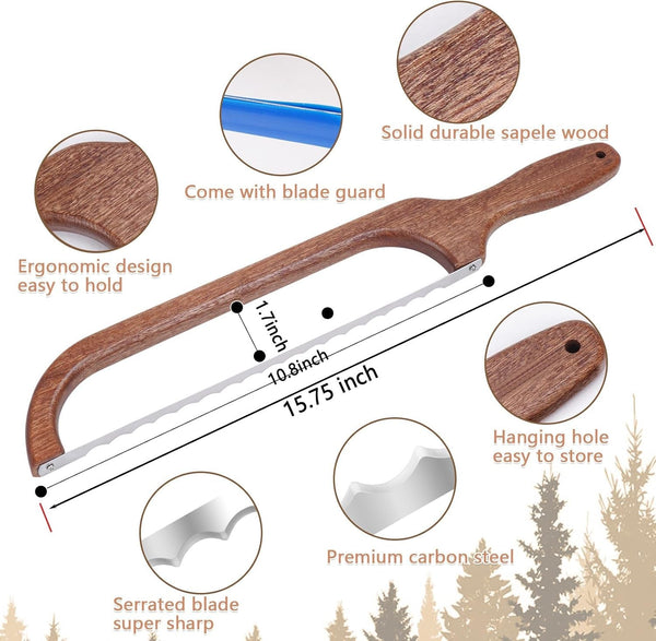 Wooden Bread Bow Knife for Sourdough, Bread Saw for Homemade Bread, Sourdough Knife Slicer for Slicing, Sourdough Bread Cutter3