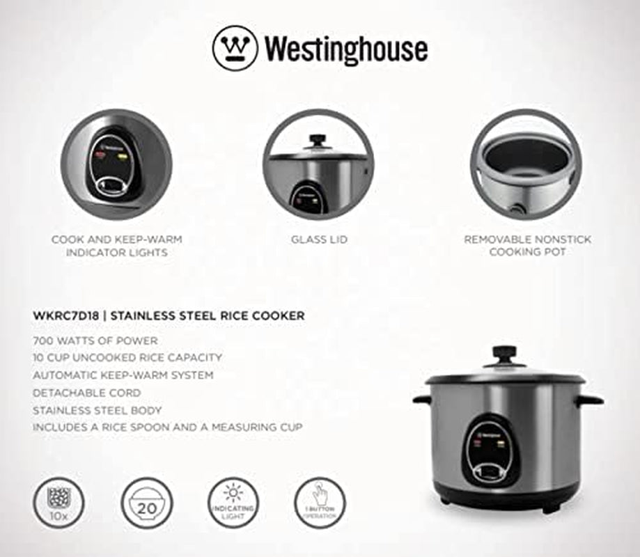 westinghouse-220-volt-rice-cooker-10-cup-non-stick-cooking-pot-measuring-cup-keep-warm-function-stainless-steel-700w-not-for-use-in-usa