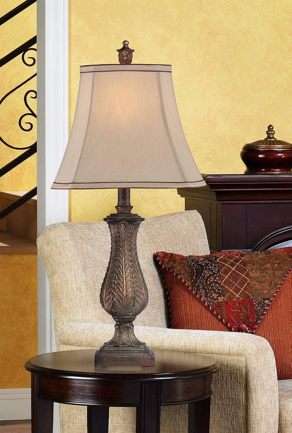 Frond 25" High Table Lamp Old Oak Petite Antique Vase Traditional Brown9