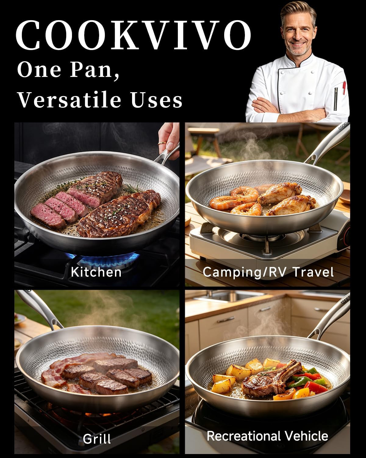 pure-titanium-pans-for-cooking-8-frying-pan-with-lid-nonstick-hammered-pro-skillet-no-coating-cookware-pfas-pfoa-ptfe-free-oven-dishwasher-safe-gas-induction-compatible-kitchen