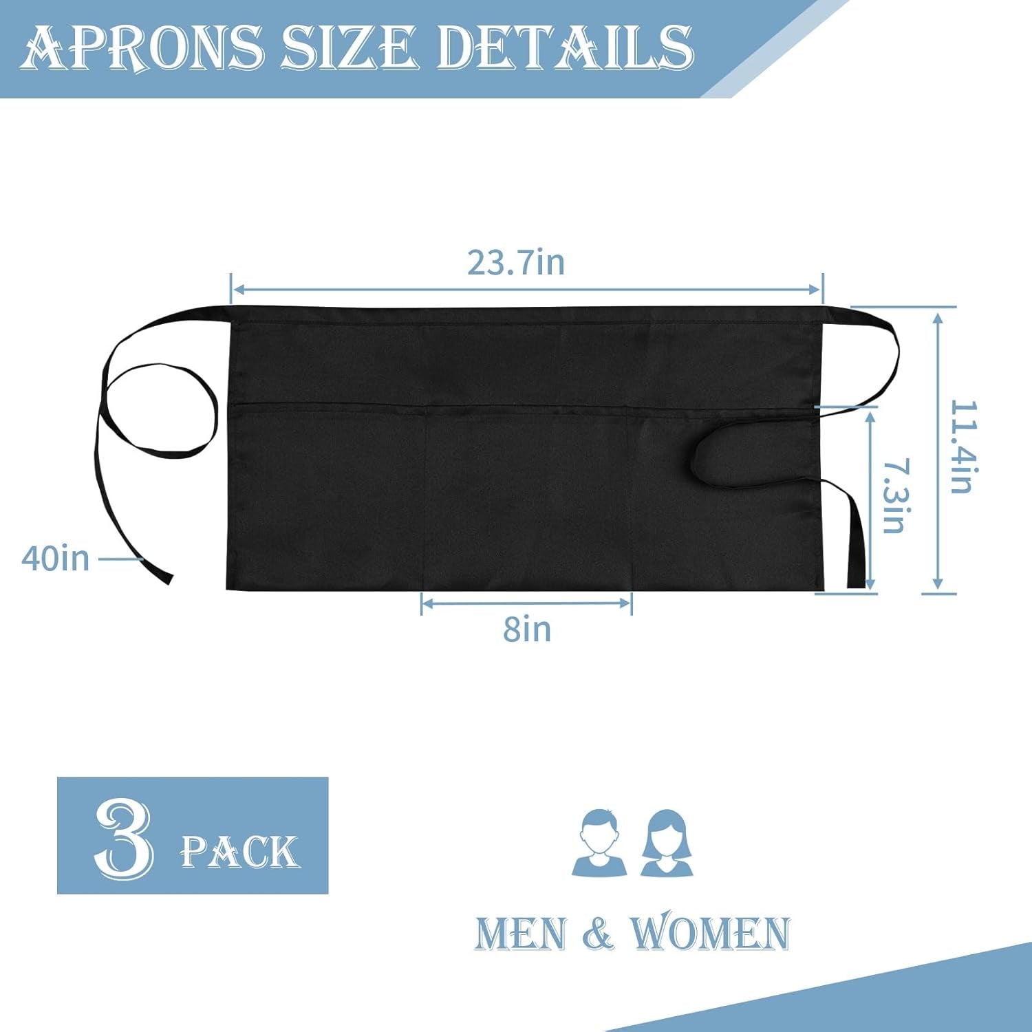 3-pack-server-apron-short-waitress-apron-with-pockets-for-servers-waiters-mandiles-para-mujer-para-trabajo-with-3-pockets-polyester-wear-resistant-stain-proof-for-restaurants-kitchens-cafes