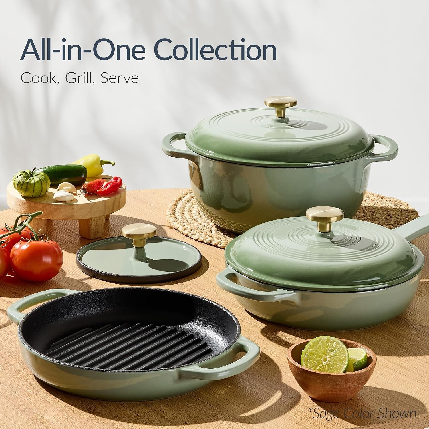 best-choice-products-6-piece-cast-iron-cookware-set-ceramic-coated-6qt-dutch-oven-2qt-skillet-w-lid-10-grill-pan-w-press-non-toxic-heavy-duty-gas-induction-compatible-pfas-free-vanilla