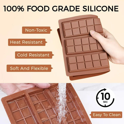 Chocolate Bar Mold - Non-Stick Chocolate Molds, Food Grade Silicone Deep Mold for Dubai Pistachio, Candy, Snacks4