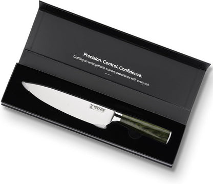 8 Inch Professional Chef Knife - Ultra Sharp German-Inspired Precision Blade High-Carbon Stainless Steel, Ergonomic Pakkawood Handle, Blade Guard and Gift Box for Home Cooks and Restaurants6