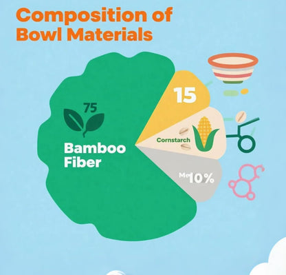 Eco-Friendly Bamboo Fiber Meal Prep Bowl Set with Lids (3 Pack), Sustainable Mixing & Serving Bowls for Kitchen, Food Storage, Picnic & Fitness (5.7" X 7.6" X 9.8") Non-Heatable8