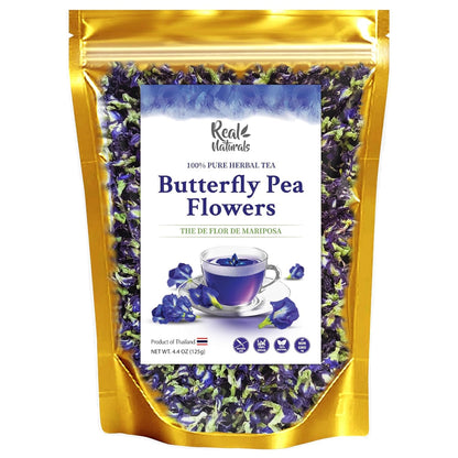 Butterfly Pea Flower Tea (375+ Cups) 4.4Oz Blue Butterfly Pea Tea Blue Tea | Blue Pea Flower Butterfly Tea 100% Pure Herbal, Caffeine Free Tea for Weight Loss, Rich in Antioxidants Butterfly Pea Flower1