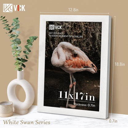 11X17 Picture Frame, White Wood Poster Frames for Wall Display, 4 Pack2