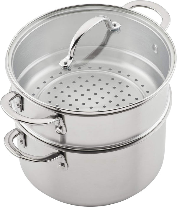 70033 Professional Stainless Steel/Hard Anodized Nonstick Cookware Pots and Pans Set, 11 Piece - Gray and Silver7
