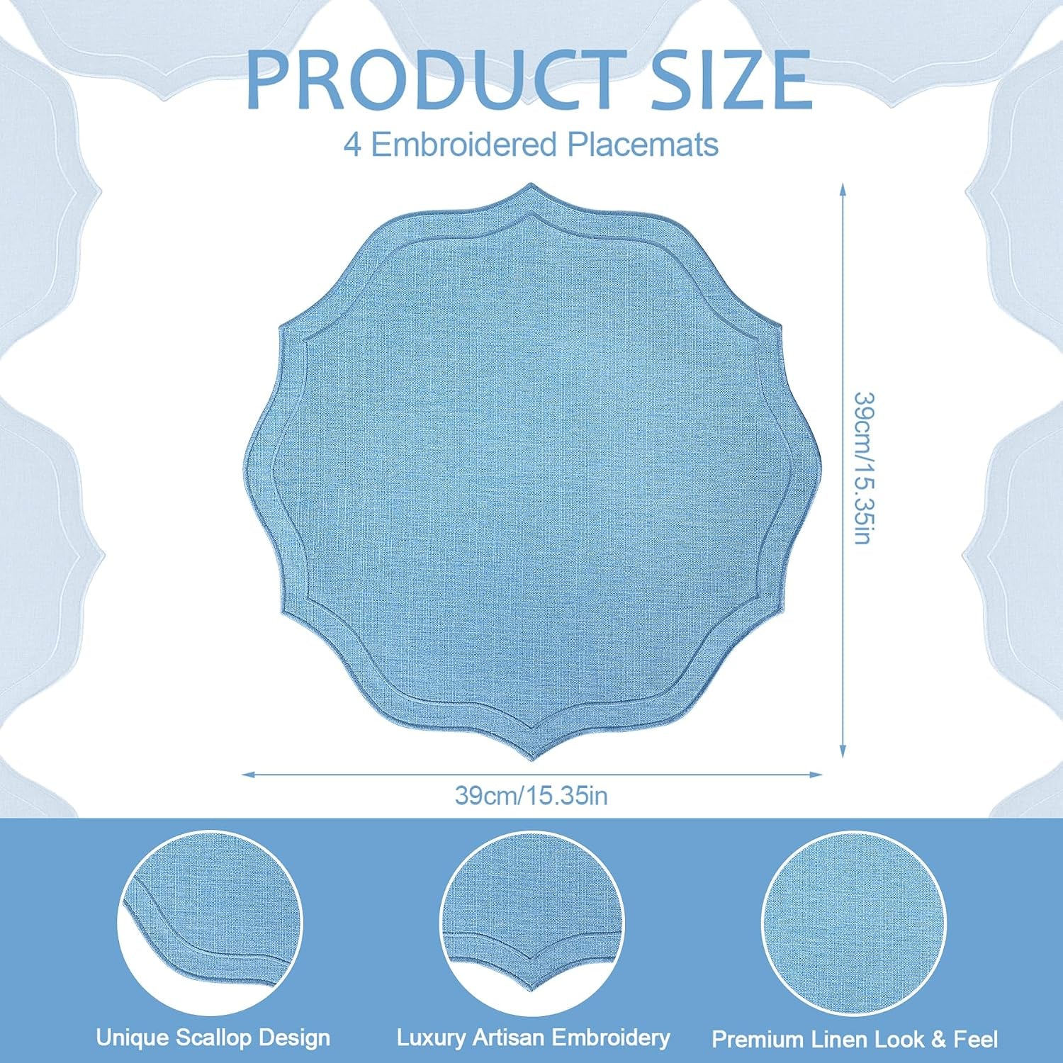set-of-4-cotton-linen-placemats-15x15-round-scalloped-cloth-table-mats-embroidery-machine-washable-wrinkle-resistance-fabric-place-mats-for-wedding-summer-baby-shower-party-table-decor-blue