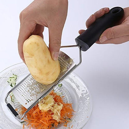 Wide Lemon Zester & Cheese Grater, 18/8 Stainless Steel with Cover, Black6
