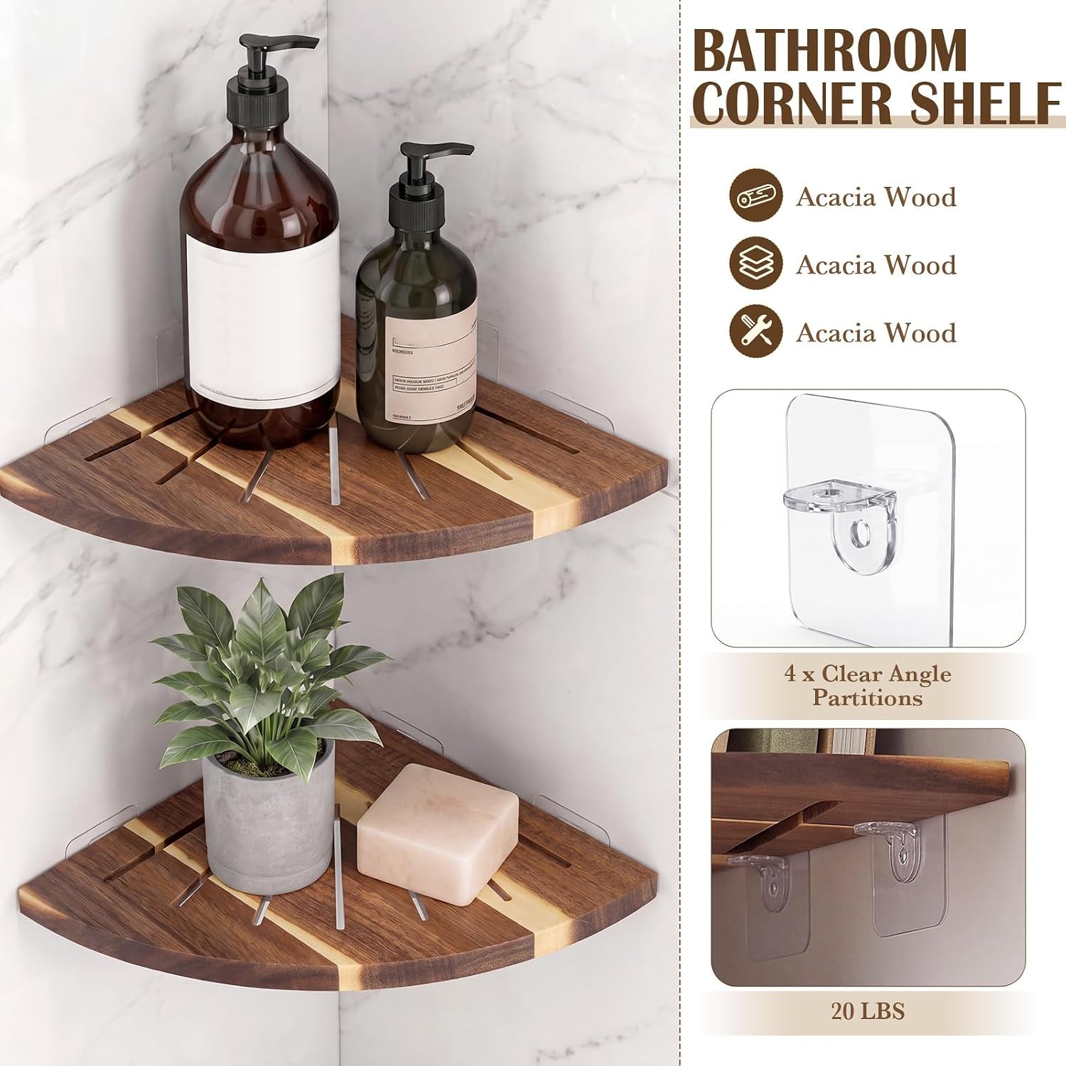 2-pcs-10-acacia-wood-floating-corner-shower-shelf-for-bathroom