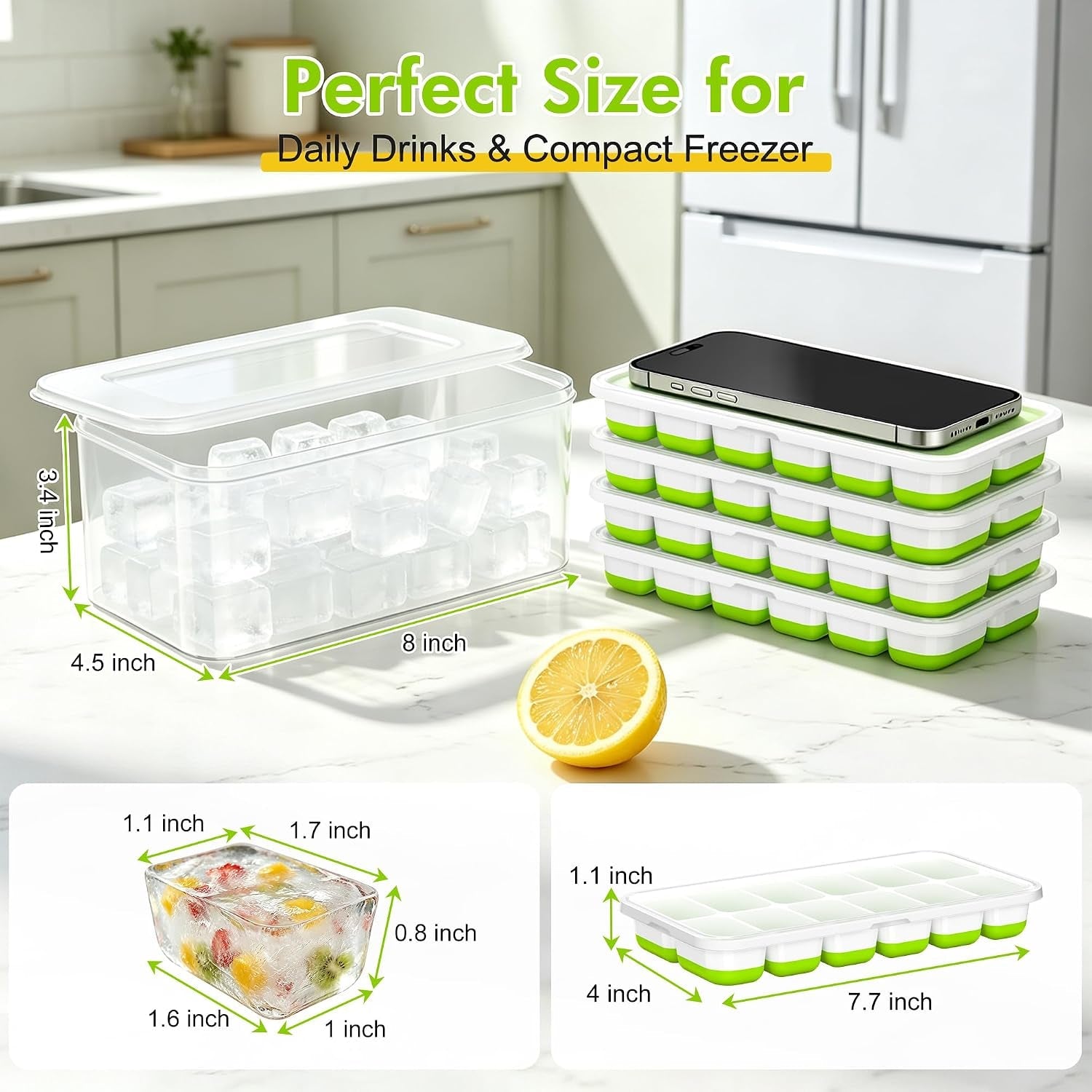 ice-cube-tray-with-lid-and-bin-4-pack-molds-space-saving-ice-bucket-kit-stackable-silicone-trays-for-freezer-for-whiskey-cocktails-coffee-juice-soda-kitchen-rv