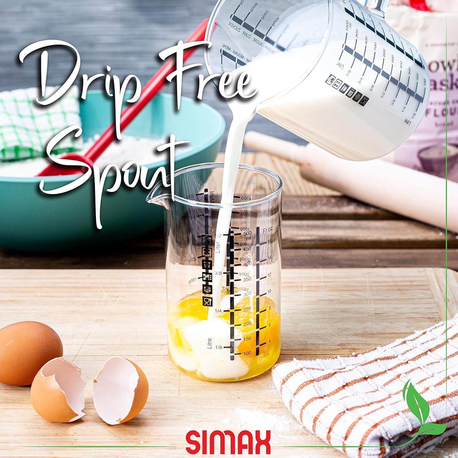 glass-measuring-cup-durable-borosilicate-glass-pack-of-2-includes-32-oz-and-16-oz-easy-to-read-metric-measurements-in-liter-milliliter-ounce-sugar-grams-drip-free-spout-microwave-safe