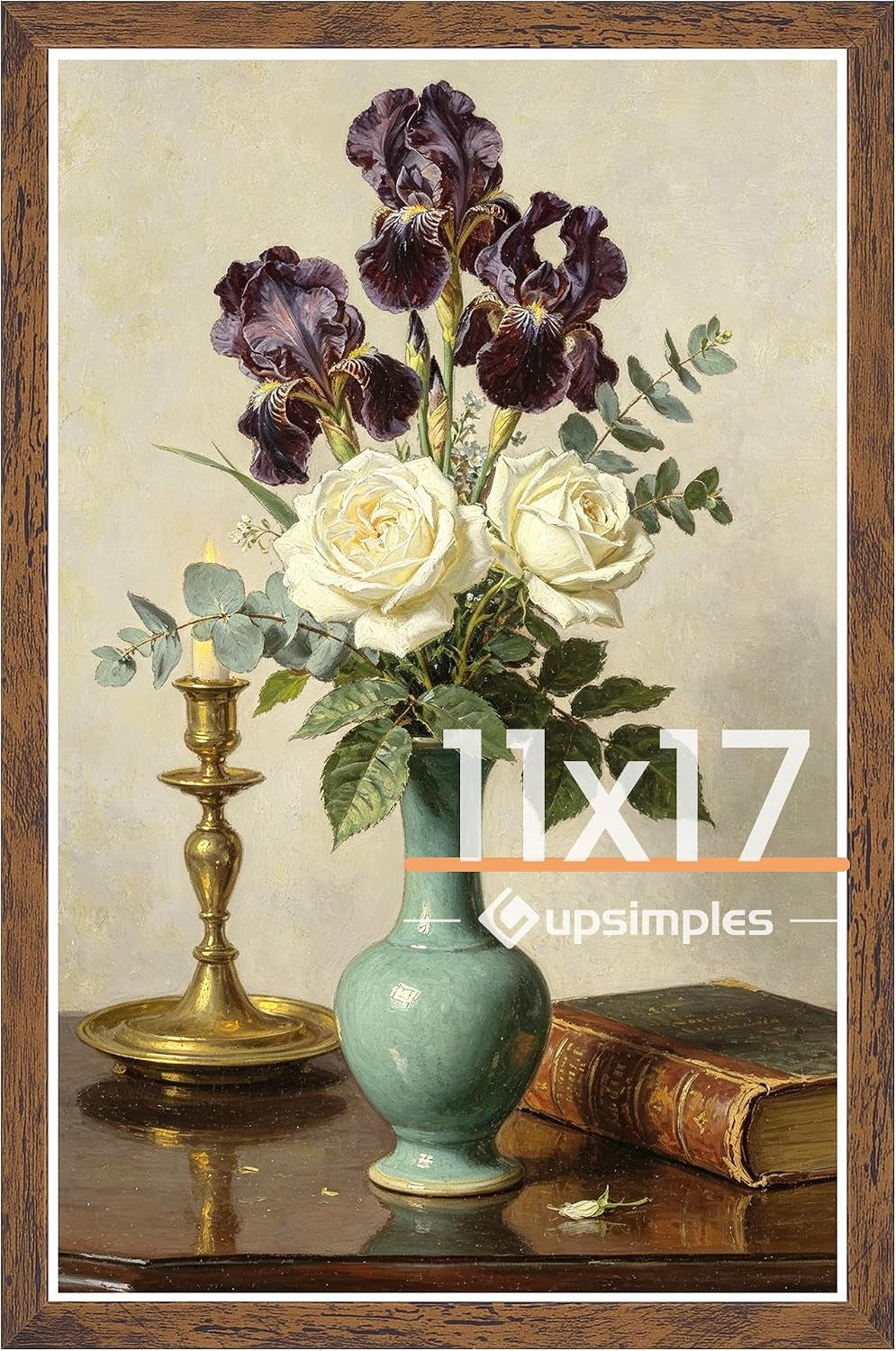 11x17-picture-frame-wood-poster-frames-rustic-brown-1-pack