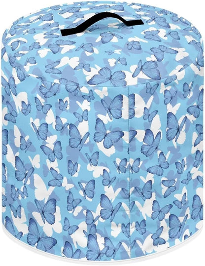 Blue Butterfly Rice Cooker Cover with Handle & Pocket Kitchen Small Appliance Protection Cover for Instant Pot 8 Quart Inner Pot Air Fryer Cover Hand Washable2