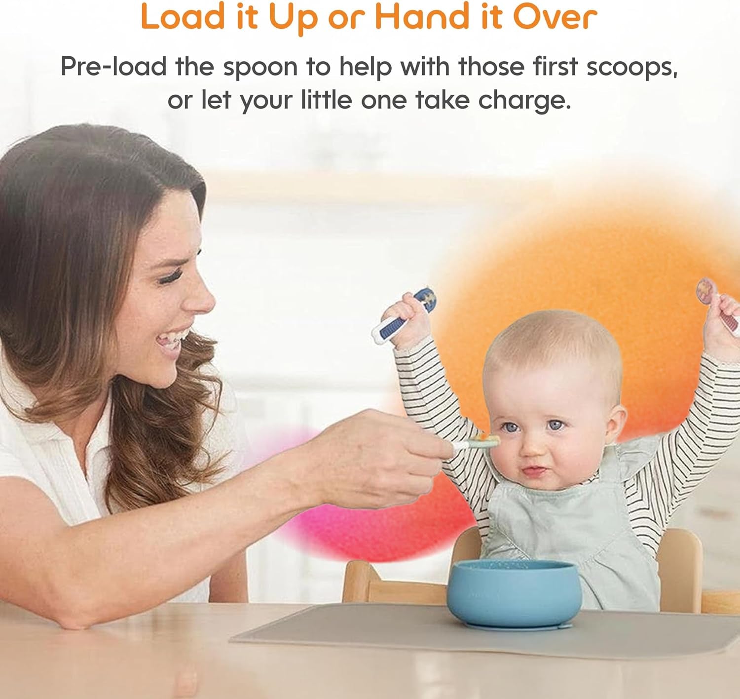 baby-spoons-self-feeding-6-months-2-pack-blue-orange-first-stage-silicone-pre-spoon-utensils-for-baby-led-weaning-bpa-free-baby-feeding-essentials-dishwasher-safe
