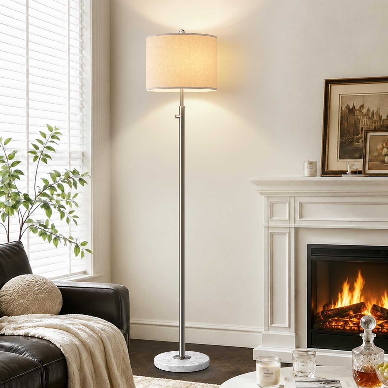 upgraded-dimmable-floor-lamp-for-living-room-11w-led-bulb-included-modern-standing-lamp-with-marble-base-tall-pole-light-with-linen-shade-for-bedroom-reading-office-corner-nursery-brushed-nickel