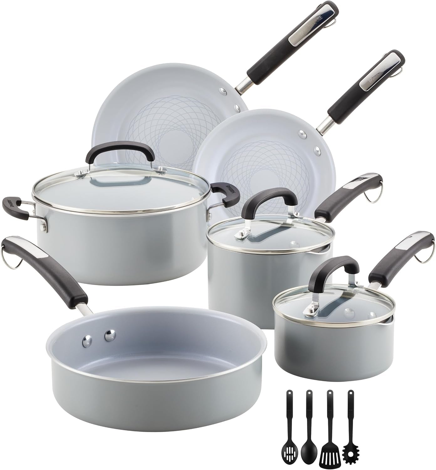 ecoadvantage-ceramic-nonstick-cookware-pots-and-pans-set-13-piece-gray