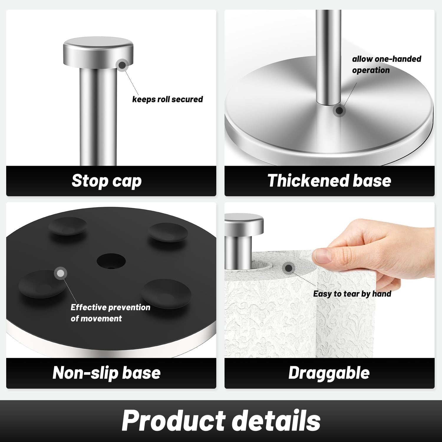 paper-towel-holder-countertop-4-non-slip-suction-cups-weighted-base