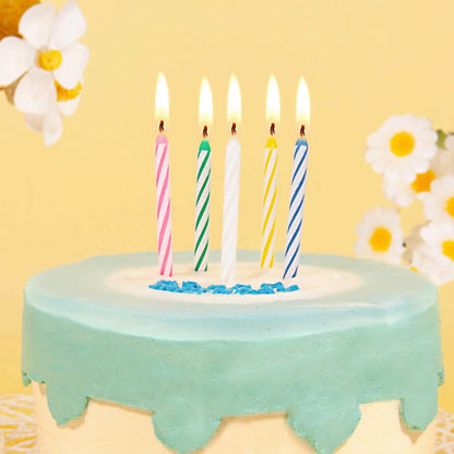 48-Count Multicolored Birthday Candles, Spiral Candles, Cupcake Candles, Party Celebration2