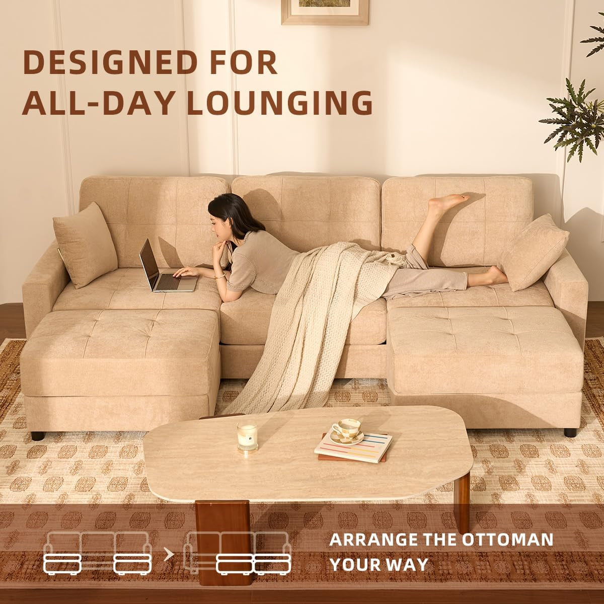 112-u-shaped-modular-cloud-sectional-couch-waffle-fabric-oatmeal-beige