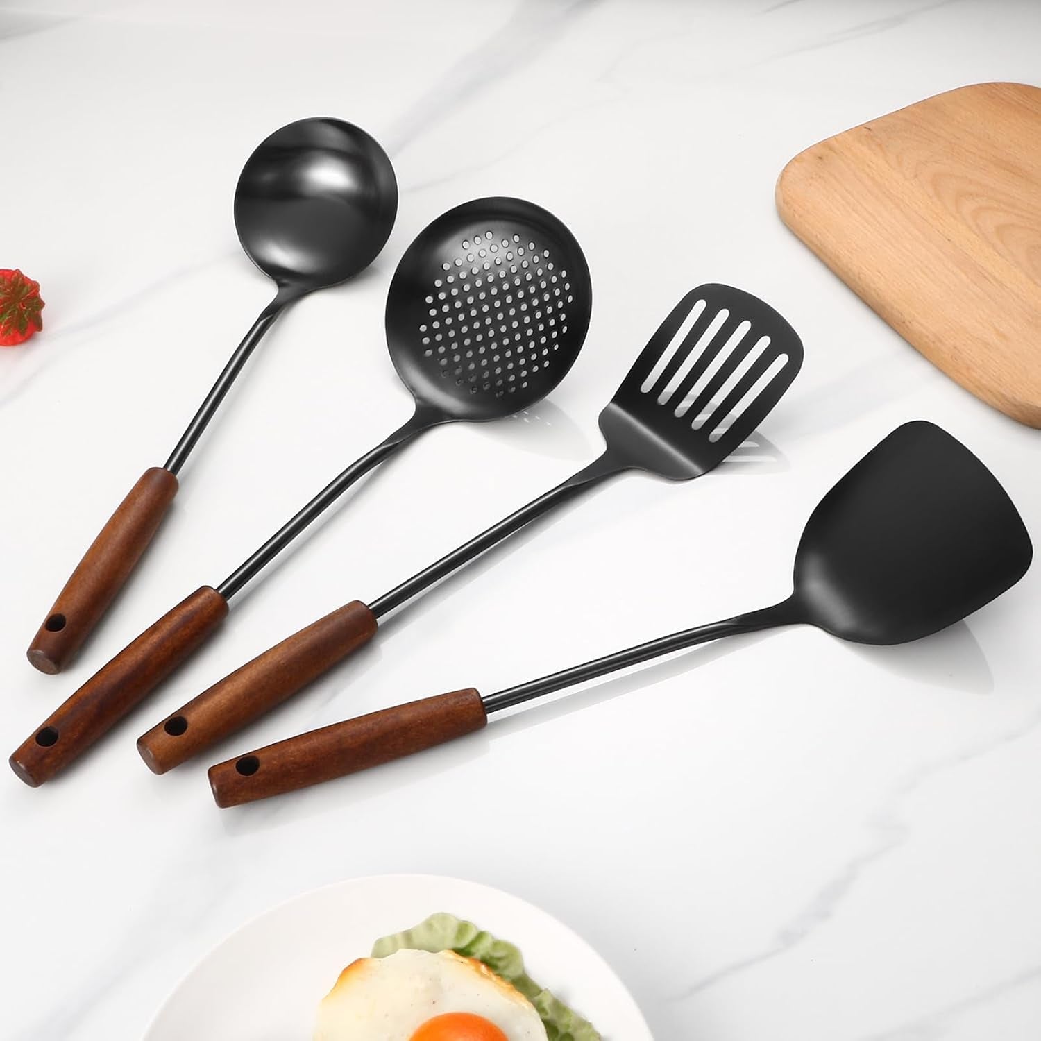 304-stainless-steel-kitchen-utensils-set-4-pcs-long-cooking-utensils-set-with-wooden-handle-large-heat-resistant-kitchen-toolsblack-dishwasher-safe