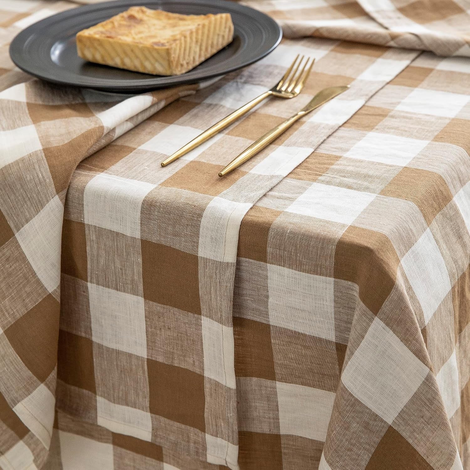 100-yarn-dyed-linen-rectangle-tablecloths-60x120inches-for-dining-buffet-parties-picnic-events-and-restaurants-decorative-halloween-thanksgiving-machine-washable-tablecloths-brown-plaid