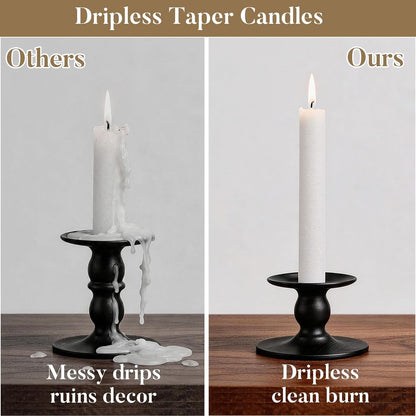 Palm Taper Candles 12Pack, 10 Inch Unscented Dripelss Candlesticks5