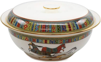 Royalty Porcelain 58 Pc Luxury Greek Horse Cheval Banquet Dinner Set, Premium Bone China6