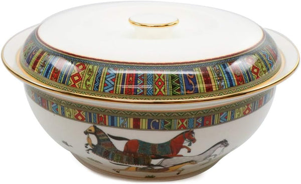Royalty Porcelain 58 Pc Luxury Greek Horse Cheval Banquet Dinner Set, Premium Bone China6