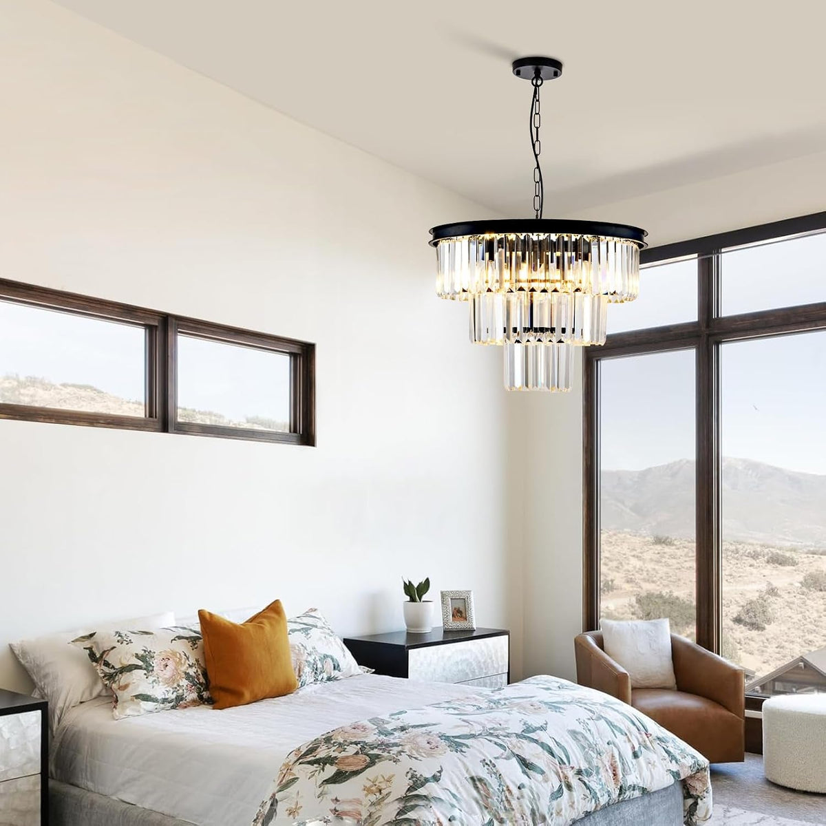 8-light-modern-crystal-chandelier-20-black-chandeliers-for-dining-room-contemporary-pendant-light-fixture-round-3-tier-adjustable-height-e12-for-living-room-foyer-entryway-bedroom