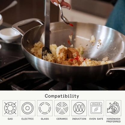 Made in Cookware - 10" Stainless Steel Kadai Pan - 5 Ply Stainless Clad - Professional Cookware - Induction Compatible4