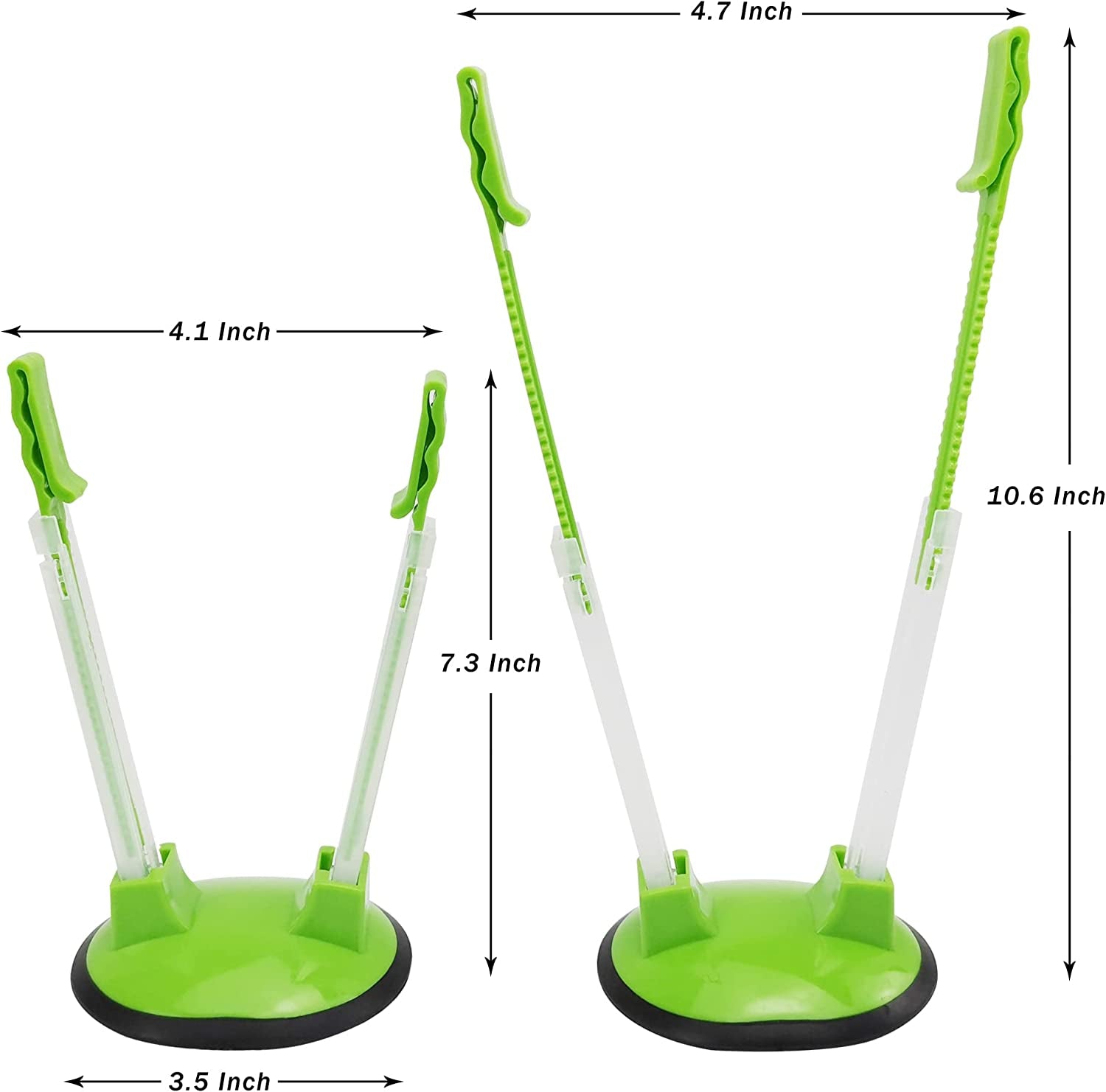 baggy-rack-holder-for-food-prep-ziplock-bag-meal-planning-plastic-freezer-bag-holders-stand-green-pack-of-4-4-pcs