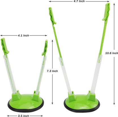 Baggy Rack Holder for Food Prep/Ziplock Bag, Meal Planning/Plastic Freezer Bag Holders Stand, Green, Pack of 4-4 Pcs2