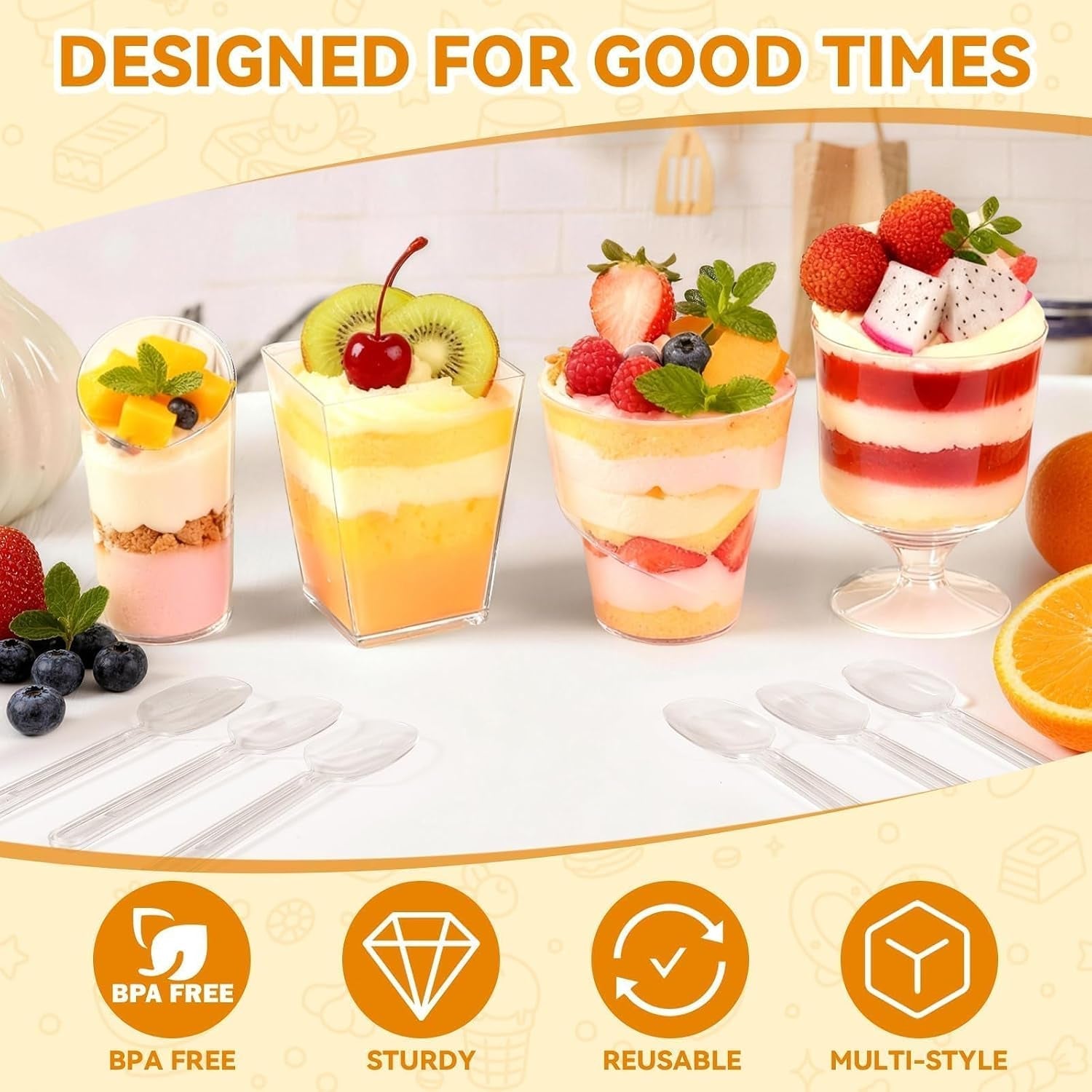 400-pack-5-oz-dessert-cups-with-lids-and-spoons-clear-plastic-parfait-yogurt-cups-mini-shooter-cups-for-parties-ice-cream-pudding-fruit-square-appetizer-containers