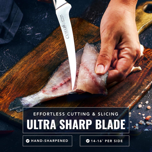 Boning Knife 6" – Flexible Fillet Knife for Meat, German Steel4