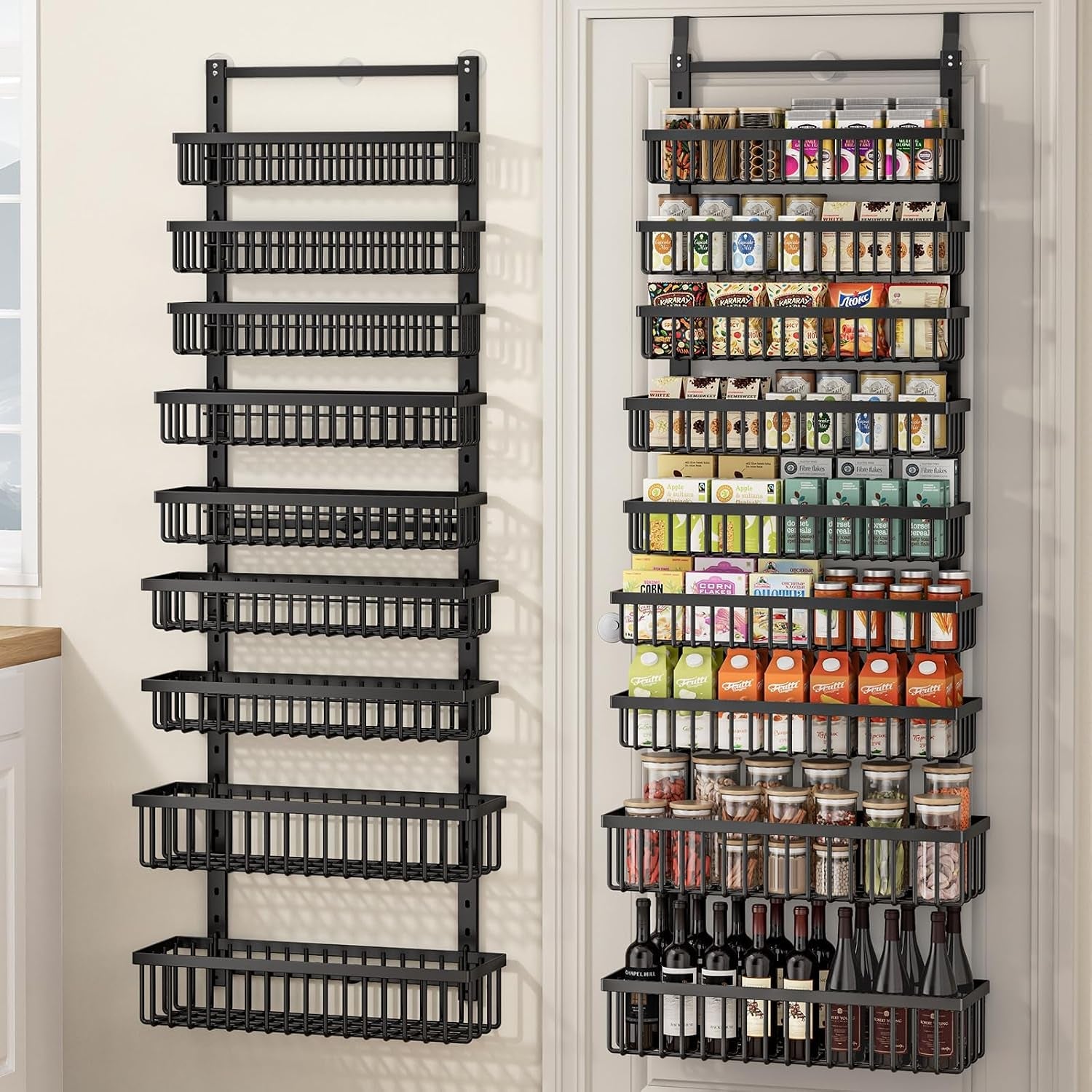 9-tier-over-the-door-pantry-organizer-2-in-1-wall-mount-or-hanging-spice-rack-with-adjustable-deep-basket-heavy-duty-seasoning-organizer-and-storage-for-kitchen-cabinet-closet-bathroom