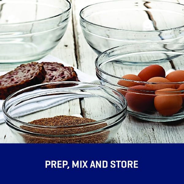 10 Piece Mixing Bowl Set, Nesting Serving Bowls & Mixing Bowls (1 Oz, 2 Oz, 4 Oz, 6 Oz, 10 Oz, 16 Oz, 1 Qt, 1.5 Qt, 2.5 Qt, 3.5 Qt)6