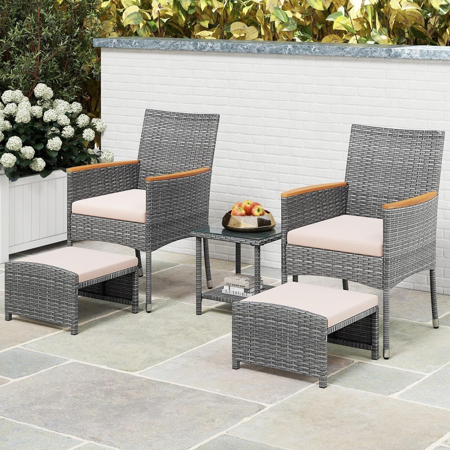5-pieces-patio-conversation-set-outdoor-pe-rattan-chairs-with-soft-cushions-ottomans-tempered-glass-top-table-acacia-wood-armrests-patio-furniture-set-mix-grey-beige