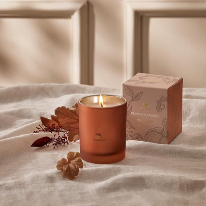 Thymes Scented Candles for Home Decor - Luxury Home Fragrance Gifts for Women & Men - Fall Candles with Creamy Pumpkin, Nutmeg, & Cinnamon - Burnt Orange (Pumpkin Laurel, 6.5 Oz)2