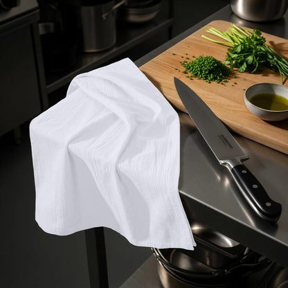 White Flour Sack Towels [12 Pack - 28 X 28 Inch] 100% Cotton | Tea Towels for Cleaning & Drying - Highly Absorbent Kitchen Dish Cloth7