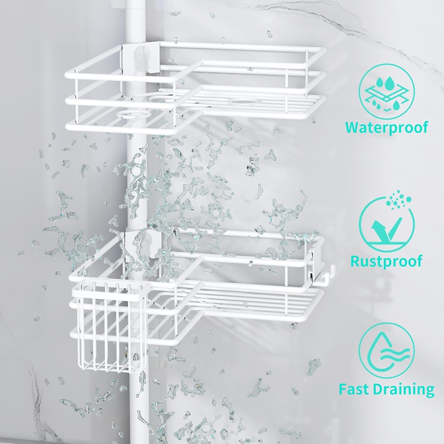 corner-shower-caddy-organizer-shower-organizer-corner-with-soap-holder-toothbrush-holder-and-4-hooks-rustproof-bathroom-shelf-tension-pole-available-for-27-6-to-108-3-inch-white