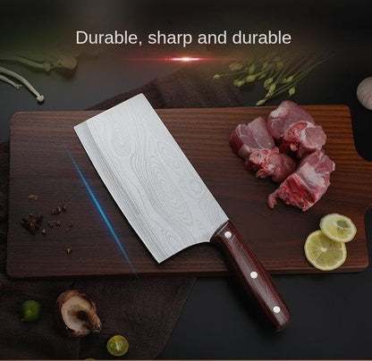 Meat Cleaver, 7 Inch Stainless Steel Chopping Knife Kitchen Chopping Dual-Purpose Knife Household Meat Slicing Knives Ultra-Sharp Blade6