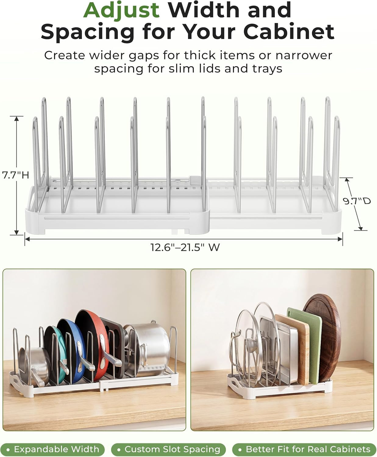 adjustable-cabinet-organizer-for-pot-lids-bakeware-cookie-sheets-cutting-boards-upright-storage-rack-for-kitchen-cabinet-stable-dividers-9-7-deep-12-6-to-21-5-wide-gs02ss