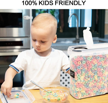Cereal Containers Storage Set - 4 Piece Airtight Large Food Storage Containers(135.2Oz), BPA Free Dispenser Plastic Cereal Storage Containers7